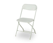 白いパイプ椅子
